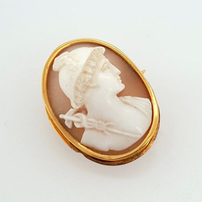 Zonder Minimumprijs - Broche - 18 karaat Geel goud -, Handtassen en Accessoires, Antieke sieraden