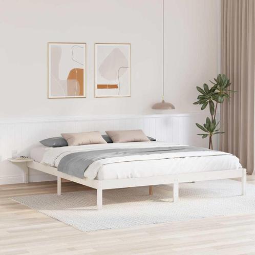 vidaXL Bedframe met nachttafels Wit Wit, Huis en Inrichting, Slaapkamer | Bedden, Nieuw, Verzenden