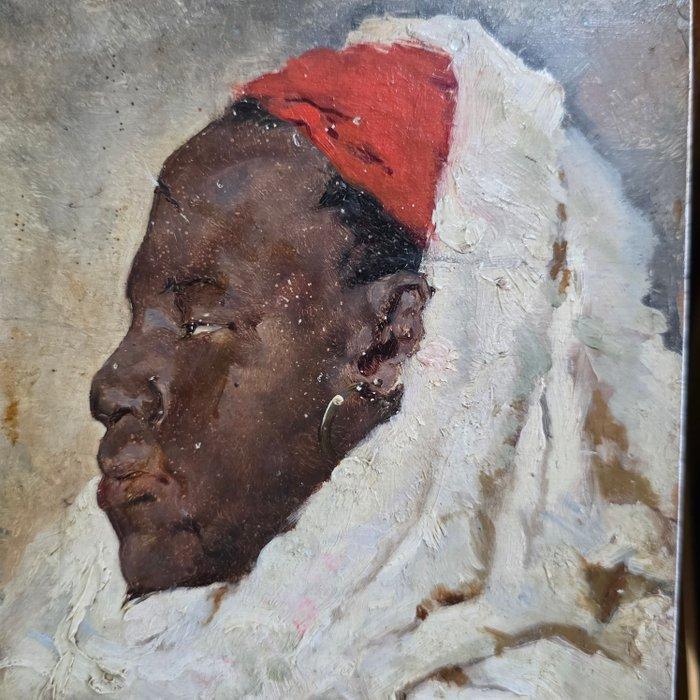 Rubens Santoro (1859-1941) - Figura orientale, Antiek en Kunst, Kunst | Schilderijen | Klassiek