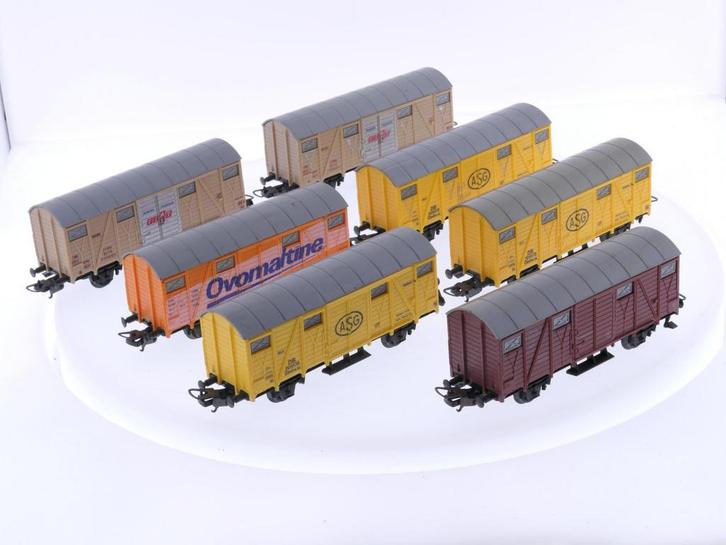 Schaal H0 Lima gesloten goederenwagon type GS set 7 st. v..., Hobby & Loisirs créatifs, Trains miniatures | HO, Wagon, Enlèvement ou Envoi