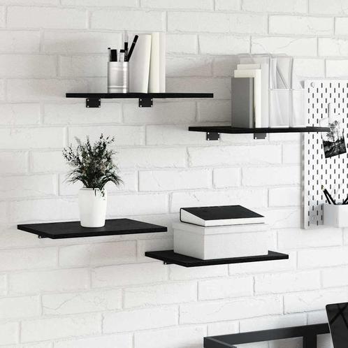 vidaXL Planken, 4 Stuks, Zwart Eiken, 40x30x1.5 cm, Van, Huis en Inrichting, Kasten | Boekenkasten, Nieuw, Verzenden