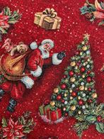 Feestelijk jacquardweefsel in rood kerstthema - Textiel -, Diversen, Kerst, Nieuw