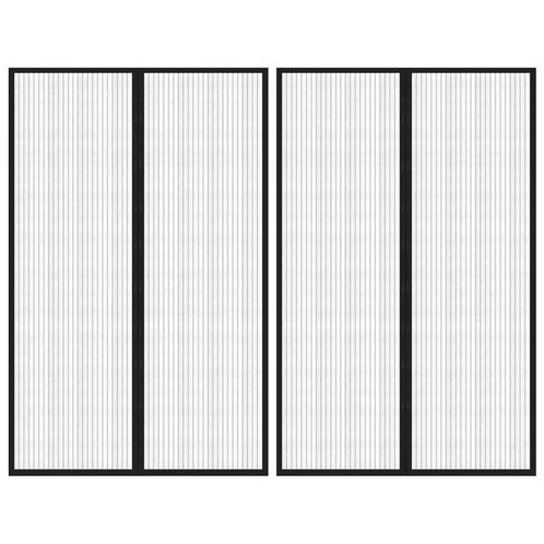 vidaXL Insectendeurgordijnen 2 st magnetisch 220x130 cm, Doe-het-zelf en Bouw, Deuren en Vliegenramen, Nieuw, Verzenden