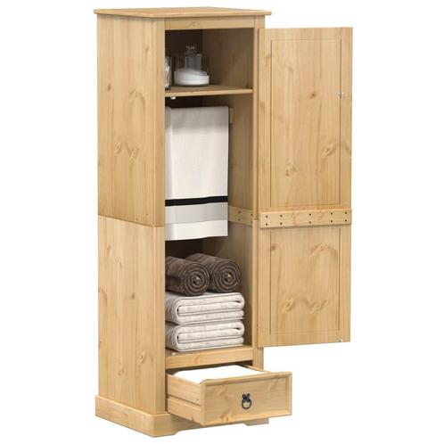 vidaXL Garde-robe Corona 55x50x170 cm bois de pin massif, Maison & Meubles, Armoires | Penderies & Garde-robes, Neuf, Envoi