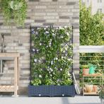 vidaXL Tuinbak met Trellis 2 stuks Grijs 80x40x125,5 cm, Tuin en Terras, Verzenden, Nieuw