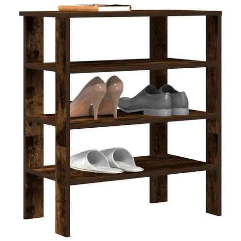 vidaXL Schoenenrek 61x32x70 cm bewerkt hout gerookt, Huis en Inrichting, Kasten | Schoenenkasten, Nieuw, Verzenden