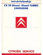 1986 CITROEN CX 25 DIESEL INSTRUCTIEBOEKJE NEDERLANDS