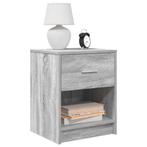 vidaXL Nachtkastje met lade 40x34x50 cm grijs sonoma, Huis en Inrichting, Slaapkamer | Nachtkastjes, Verzenden, Nieuw