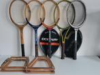 5 raquettes de tennis vintage en bois uniques, avec 2