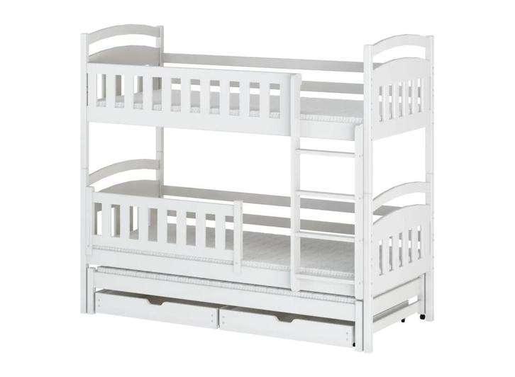 Stapelbed BLANKA - 90x200cm - 3 persoons - wit, Kinderen en Baby's, Kinderkamer | Bedden, Nieuw, Ophalen of Verzenden