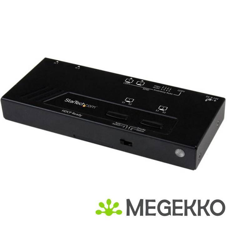 StarTech.com 2x2 HDMI matrix switch met automatische en, Computers en Software, Netwerk switches, Nieuw, Verzenden