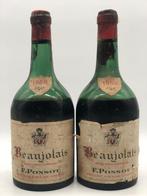 2 x 75cl Beaujolais F. Ponsot 1959 (Bourgogne, rood), Verzamelen, Ophalen of Verzenden, Nieuw, Frankrijk, Rode wijn