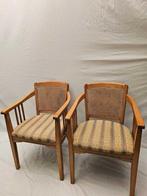 Fauteuil - Art Deco style Fauteuils met Rattan Afwerking -, Antiek en Kunst