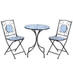 Bistro-set - TrendyLifestyle - Inklapbaar - Stijlvol - Zwart, Tuin en Terras, Ophalen of Verzenden, Nieuw