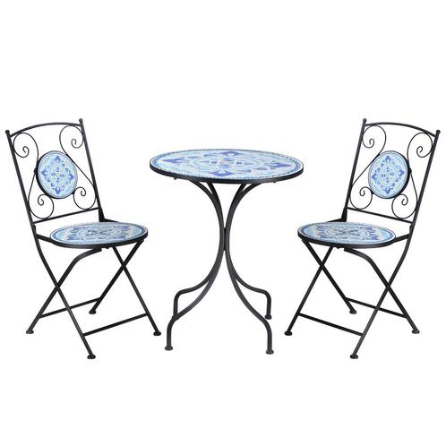 Bistro-set - TrendyLifestyle - Inklapbaar - Stijlvol - Zwart, Tuin en Terras, Tuinsets en Loungesets, Nieuw, Ophalen of Verzenden