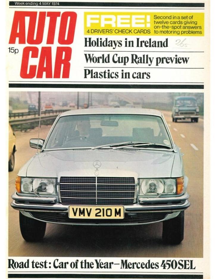 1974 AUTOCAR MAGAZINE 4046 ENGELS, Livres, Autos | Brochures & Magazines