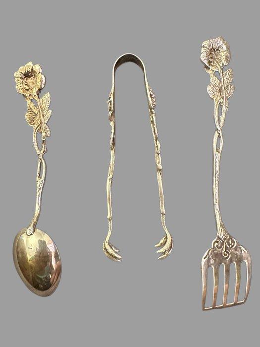 Ménagère (3) - Ensemble en argent 830 en 3 pièces – Lifter à, Antiek en Kunst, Antiek | Zilver en Goud
