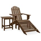 vidaXL Tuinstoel Adirondack voetenbank tafel massief, Verzenden, Nieuw