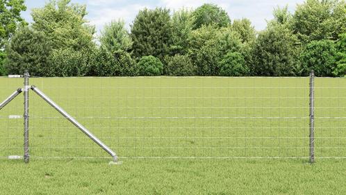 vidaXL Eurohekje met 13 spijkerpaaltjes 0.4x25 m, Tuin en Terras, Tuinhekken en Hekwerk, Nieuw, Verzenden