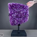 Natuurlijke amethist-Druse uit Uruguay op standaard (20,8