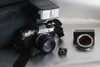 Olympus OM 10 + Zuiko 1,8/50mm + Metz flitser + acc. |, Audio, Tv en Foto, Nieuw