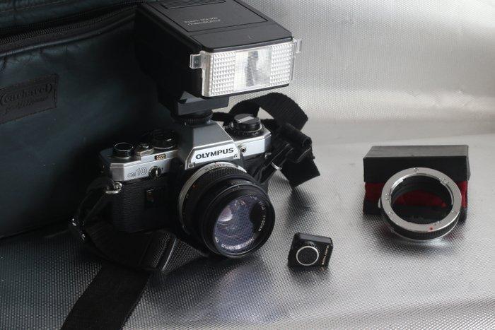 Olympus OM 10 + Zuiko 1,8/50mm + Metz flitser + acc. |, Audio, Tv en Foto, Fotocamera's Analoog