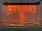 Studio microfoon neon bord lamp LED cafe verlichting reclame, Nieuw, Verzenden