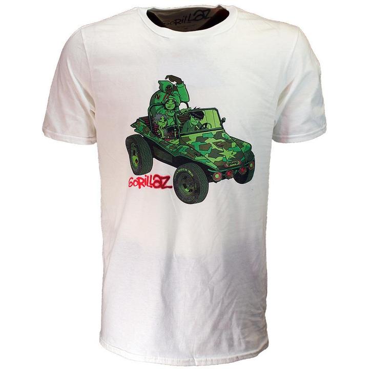 Gorillaz Green Jeep T-Shirt - Officiële Merchandise, Kleding | Heren, T-shirts