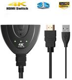 DrPhone - HDMI Kabel 3 Poort HDMI Switch Splitter 3D 2K 4K, TV, Hi-fi & Vidéo, Verzenden