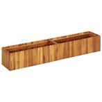 vidaXL Plantenbak verhoogd 150x30x25 cm massief acaciahout, Verzenden, Nieuw
