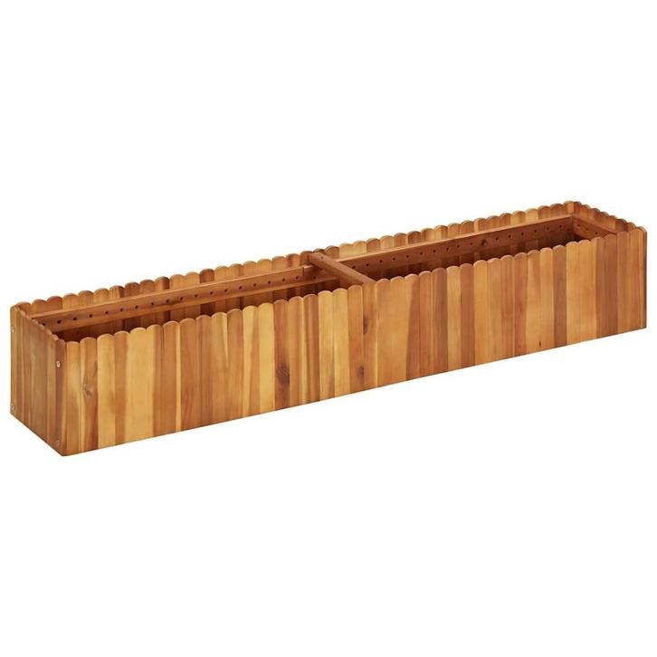 vidaXL Plantenbak verhoogd 150x30x25 cm massief acaciahout, Tuin en Terras, Bloempotten, Nieuw, Verzenden