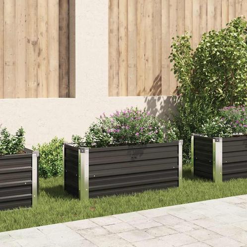 vidaXL Plantenbak verhoogd 100x40x45 cm gegalvaniseerd staal, Tuin en Terras, Bloempotten, Nieuw, Verzenden