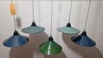 Plafondlamp - Emaille, Staal - Emaille lamp 5 stuks, Antiek en Kunst