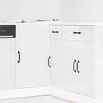 vidaXL Keuken onderkast Kalmar bewerkt hout hoogglans wit, Verzenden, Nieuw