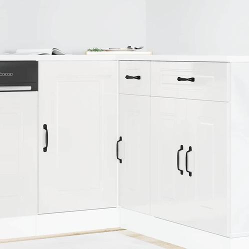 vidaXL Keuken onderkast Kalmar bewerkt hout hoogglans wit, Huis en Inrichting, Kasten | Overige, Nieuw, Verzenden