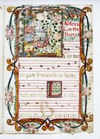 Illuminated Manuscript on Parchment - Sancta Clara - 1590, Antiek en Kunst