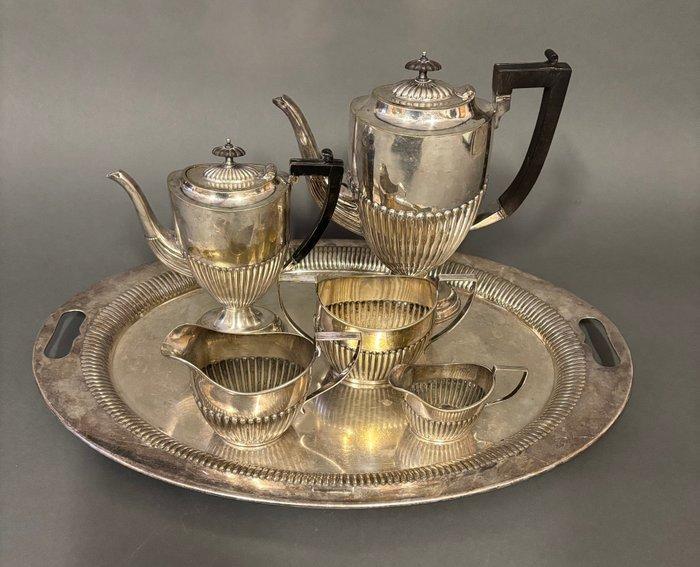 Theeservies - Verzilverd - zilveren service, Antiek en Kunst, Antiek | Meubels | Tafels