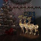 vidaXL Kerstversiering rendier 3 st meerkleurig 120 cm acryl, Diversen, Kerst, Verzenden, Nieuw
