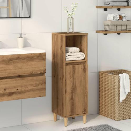 vidaXL Badkamerkast 30x30x100 cm bewerkt hout artisanaal, Huis en Inrichting, Badkamer | Badkamermeubels, Nieuw, Verzenden