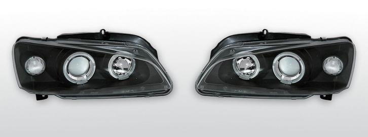 Koplampen Angel Eyes | Peugeot 106 1996-2003 | zwart, Auto-onderdelen, Verlichting, Nieuw, Peugeot, Verzenden