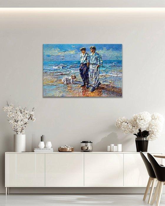 StefanoArt - Tidewalk Reverie, Antiek en Kunst, Kunst | Schilderijen | Modern