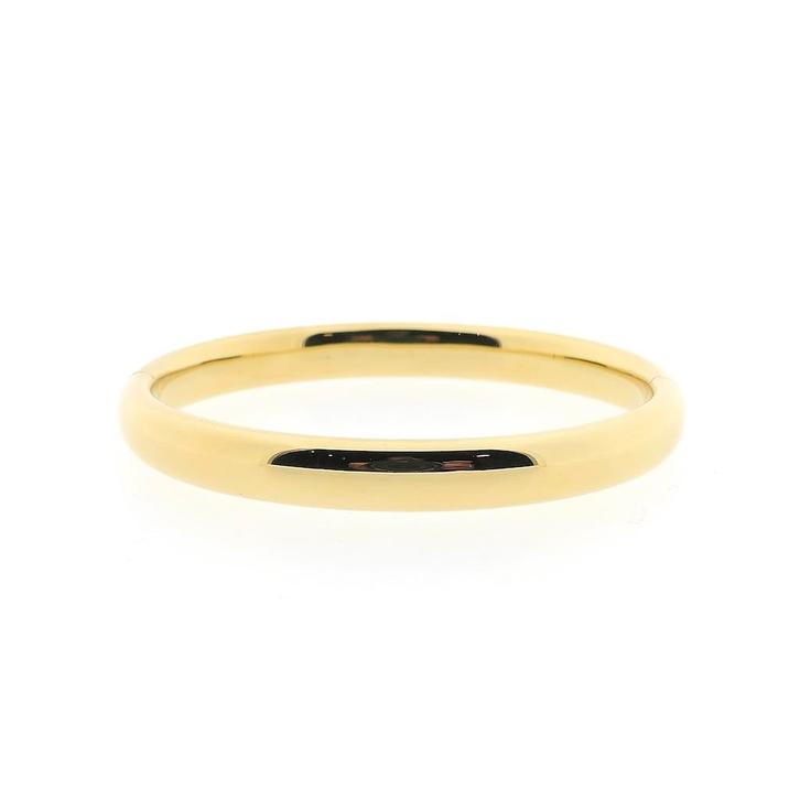 Gouden slavenarmband | Ø 60,5 mm (tijdloos sieraad), Handtassen en Accessoires, Armbanden, Overige kleuren, Gebruikt, Goud, Ophalen of Verzenden