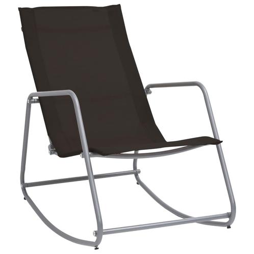 vidaXL Chaise à bascule de jardin Noir 95x54x85 cm, Jardin & Terrasse, Ensembles de jardin, Neuf, Envoi