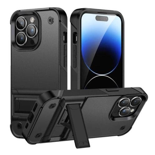 iPhone XS Max Armor Hoesje met Kickstand - Shockproof Cover, Télécoms, Téléphonie mobile | Housses, Coques & Façades | Apple iPhone