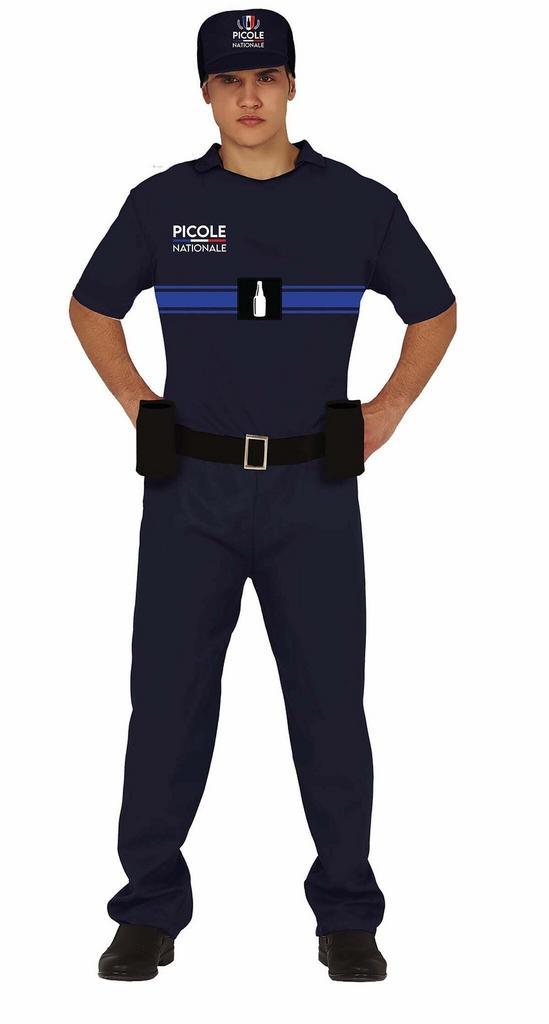 Politie Kostuum Heren Nationale, Kleding | Heren, Carnavalskleding en Feestkleding, Nieuw, Verzenden