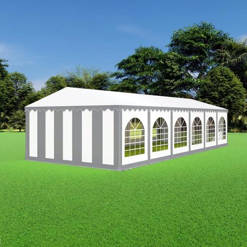 Partytent 6x12 PVC - Professional | Grijs / wit, Tuin en Terras, Partytenten, 8 meter of meer, Partytent, Nieuw, 6 meter of meer