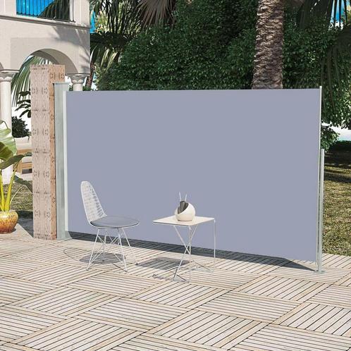 vidaXL Tuinscherm uittrekbaar 160x300 cm grijs, Jardin & Terrasse, Parasols, Envoi