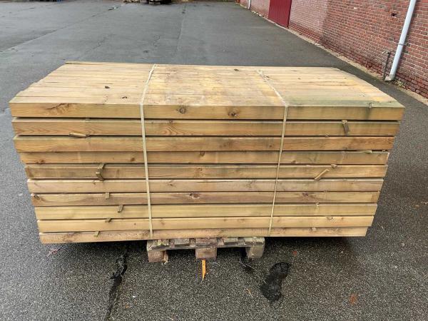 Veiling - 50x grenen paal geïmpregneerd 220x8.8x8.8 cm, Tuin en Terras, Palen, Balken en Planken, Nieuw