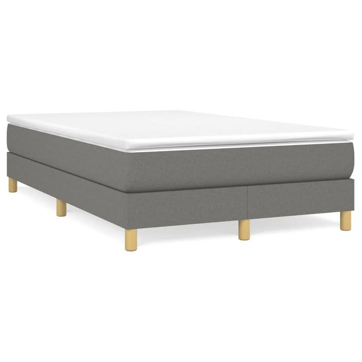 vidaXL Boxspring met matras stof donkergrijs 120x190 cm, Maison & Meubles, Chambre à coucher | Lits, Envoi