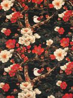 Gratis verzending! TexStilArt - SAKURA BIRD - Exclusief 100%